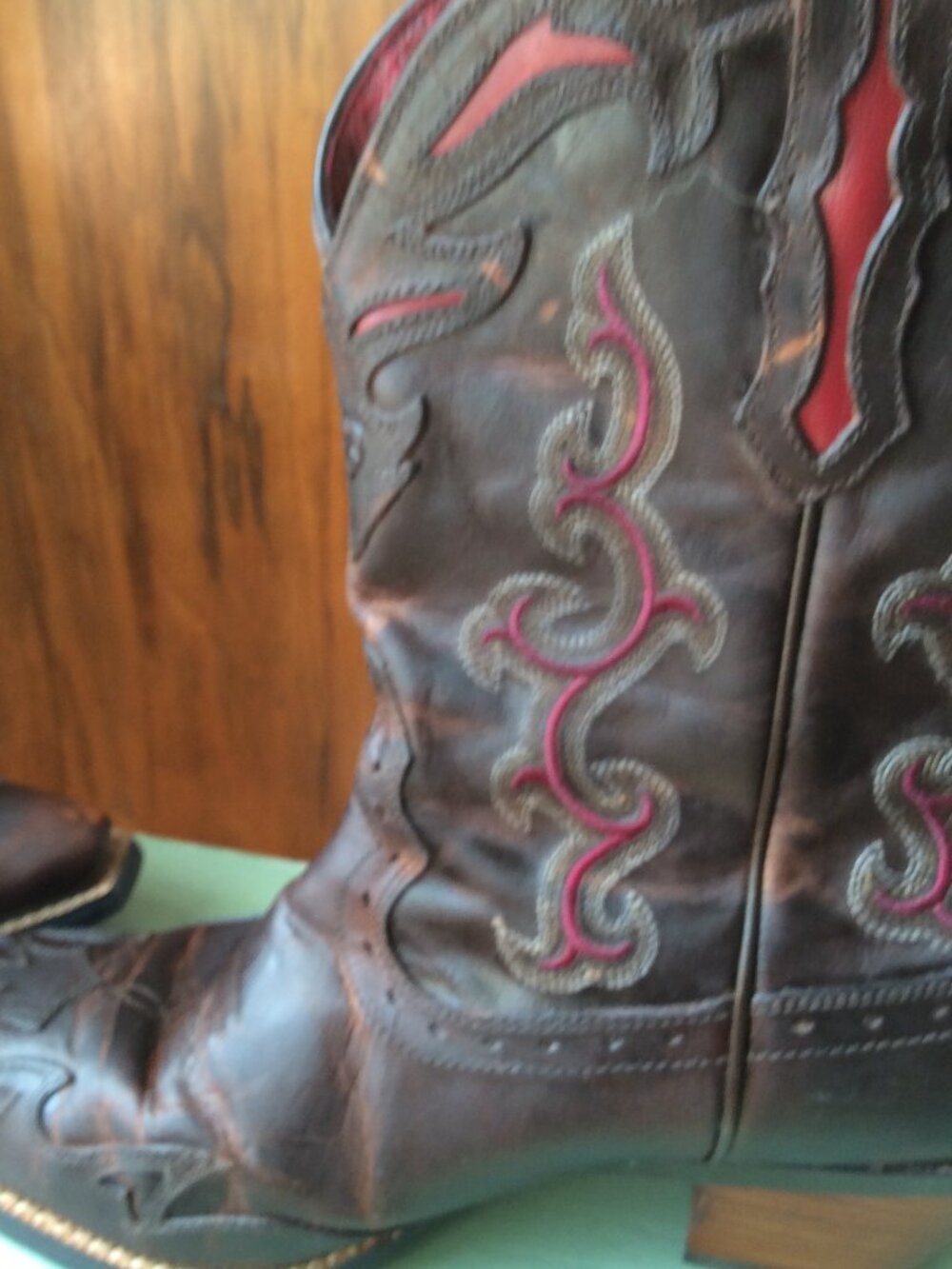 Ariat ATS Wichita Pointed Toe Full Grain Leather Western/Cowgirl Boots.  Size 9B - Picture 7 of 15